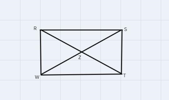 rectangle rstw has diagonals RT and SW that intersect at Z. If RZ= 5x+8 and SW= 11x-example-1