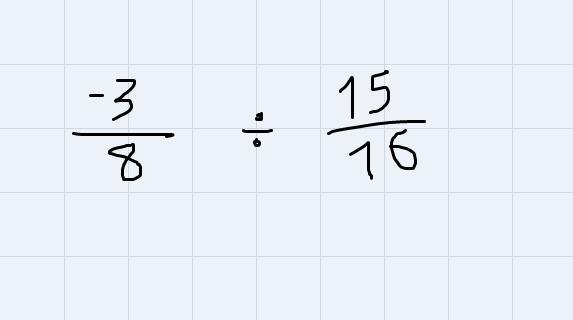 What is -3/8 ÷ 15/16 simplified in fraction form-example-1