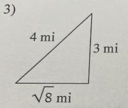 State if each triangle is acute, obtuse, or right.3)4 mi3 mi√√8 miA) RightC) ObtuseB-example-1