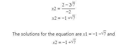 Solve the equation: - x^2 - 2x + 6 = 0-example-2