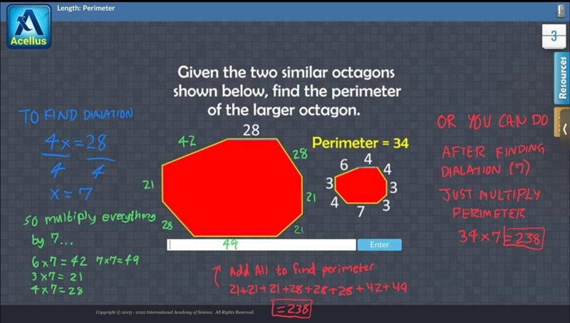 Find the perimeter of the larger octagon-example-1