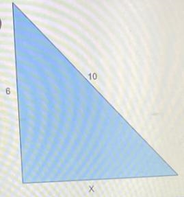 It says use the Pythagorean theorem to solve for x-example-1