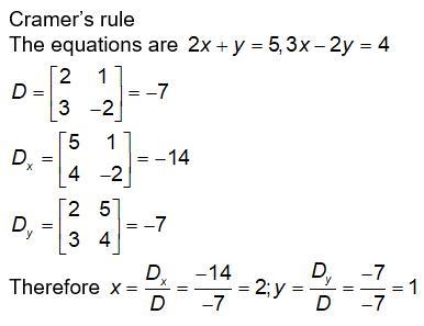 I only need help with the gauss elimination and back substitution, and cramers rule-example-2