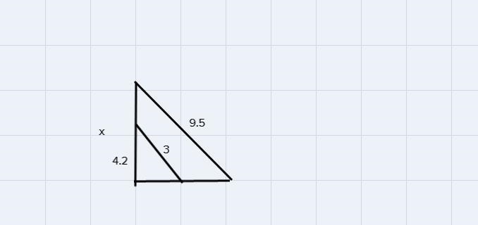 A 9.5 ft ladder and a 3-ft ladder are leaning against the house the two ladders create-example-1