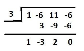 The cubic function f(x) = z3 - 6x2 + 11x - 6 has a root at z = 3. a What are the other-example-1