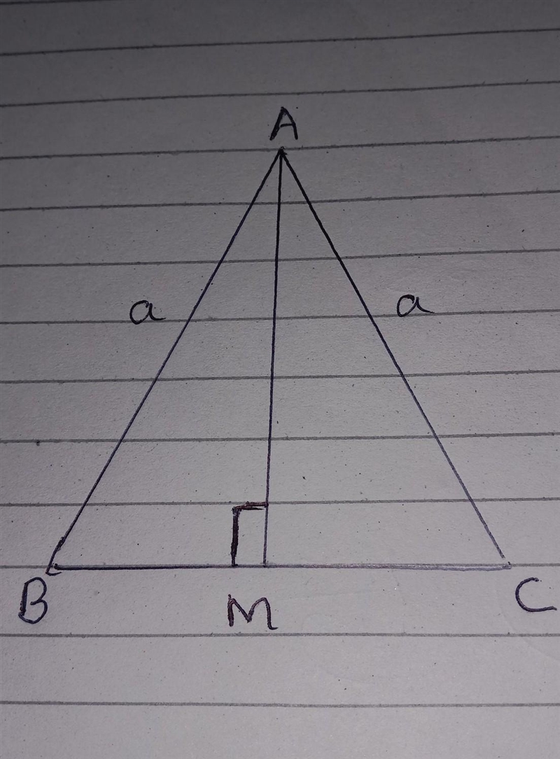 USING Pythagoras theorem find the formula of equilateral triangle.​-example-1