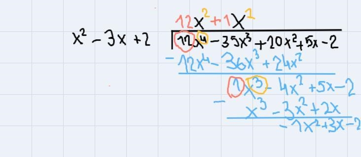 Hello! I need help finding the 2 roots of the equation other than 1 and 2 please!!-example-1