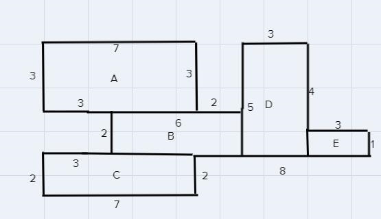 Find the area of the following figure. Show your work.area of odd shapes.-example-1