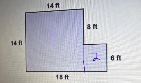 Priyanka plans to carpet her living room. A diagram of her living room floor is shown-example-1