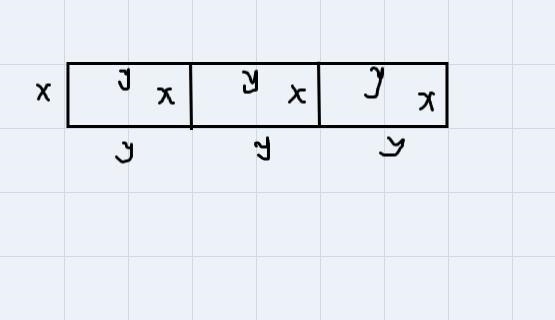 The question is: write an expression for the combined area of the three gardens in-example-1