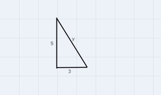 Given the triangle below, write the value of y in simplest radical form:-example-2