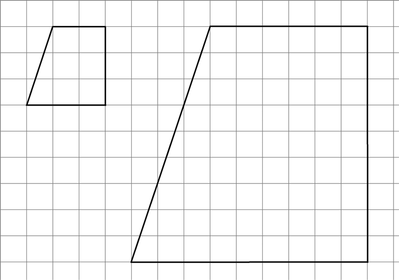 Draw a scaled copy of either Figure A or B using a scale factor of 3.-example-1