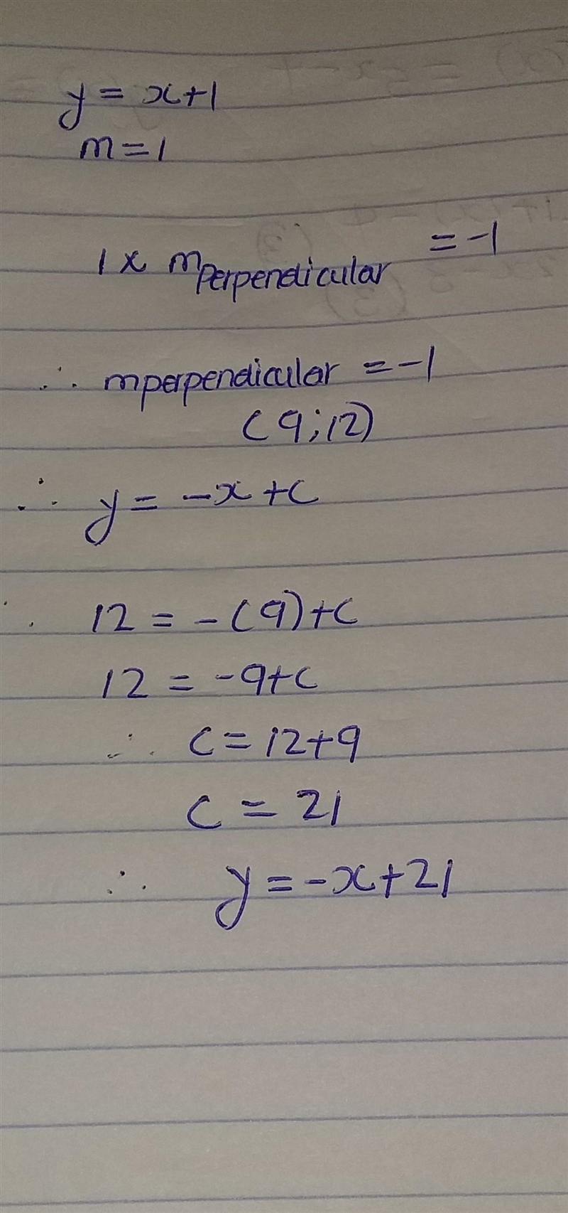 Find the equation of the line that 3 is perpendicular to y ===x+1 and contains the-example-1