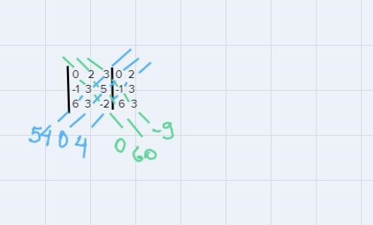 What is the determinant of H= 0 2 3-1 3 56 3 -2-example-1