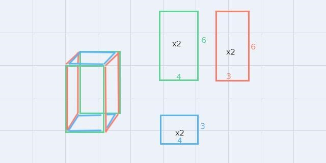 Find the surface area of the prism 6ft 4ft 3ft-example-1