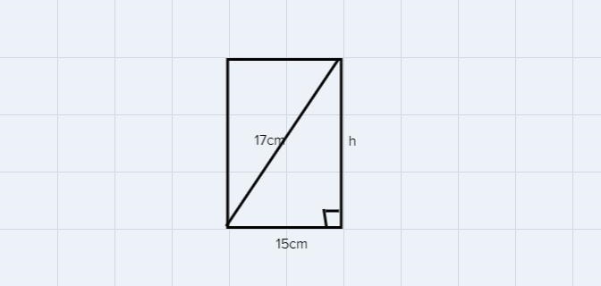 An envelope is 15 centimeters wide, and it measures 17 centimeters along the diagonal-example-1