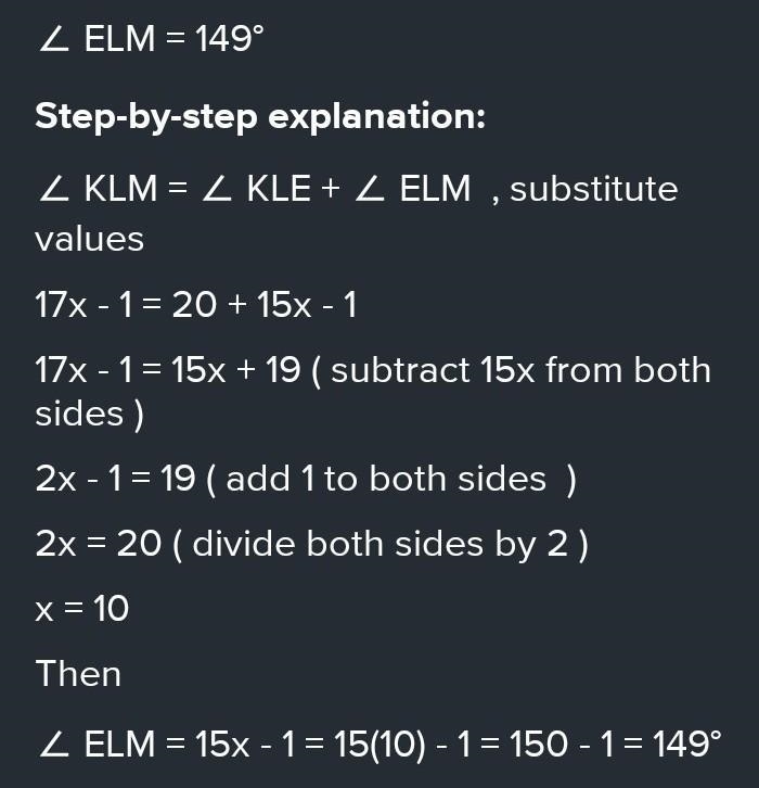 8. Find the value of x for which elm. 95° (2x - 5)° m-example-1