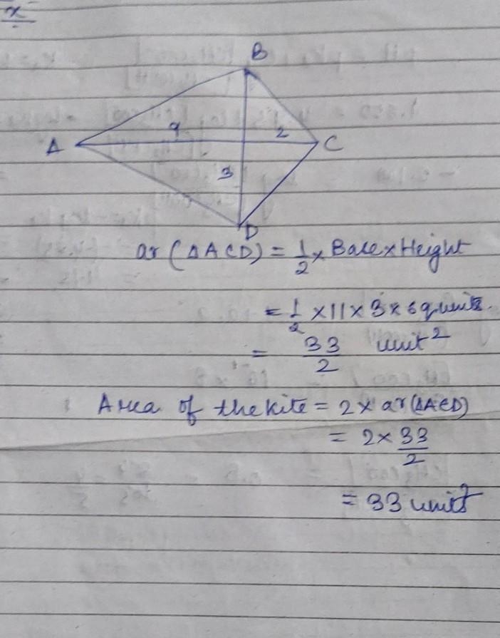 Find the area of the kite.​ 9 2 3-example-1