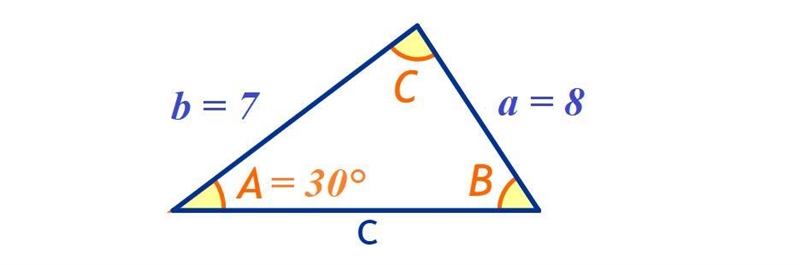 Two sides and an angle (SSA) of a triangle are given. Determine whether the given-example-1