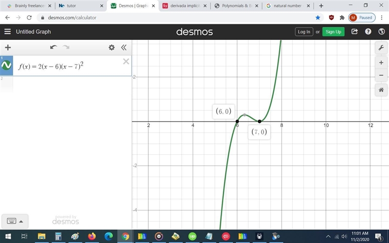 Find the zero for the polynomial function and give the multiplicity for each zero-example-1