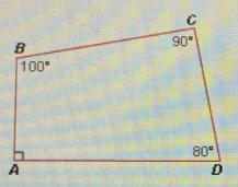 True or False? A circle could be circumscribed about the quadrilateral below.B100⁰A-example-1