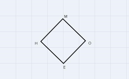 HOME is a rhombus.The equation of the line that contains diagonal HM is y = 2/3 X-example-1