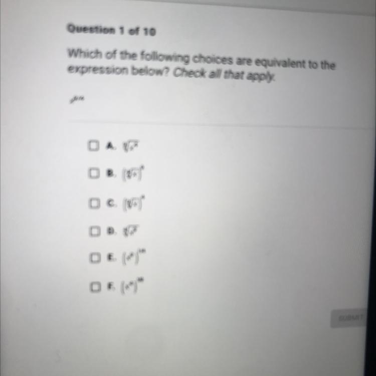 Which of the following choices are equivalent to theexpression below? Check all that-example-1