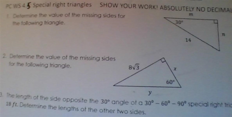 Hi I need help with these problems only 1 and 3 since my teacher told us to do even-example-1