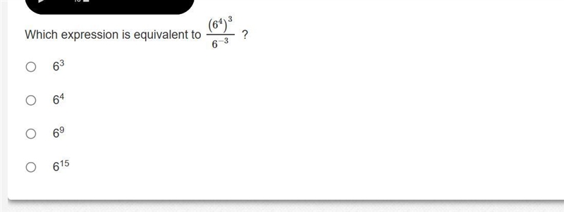 Which expression is equivalent to (64)36−3?-example-1