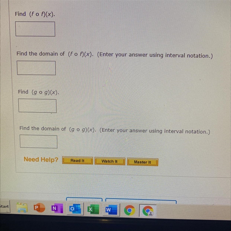 Consider the following functions.f(x) = 1/xg(x) = 2x + 4-example-1