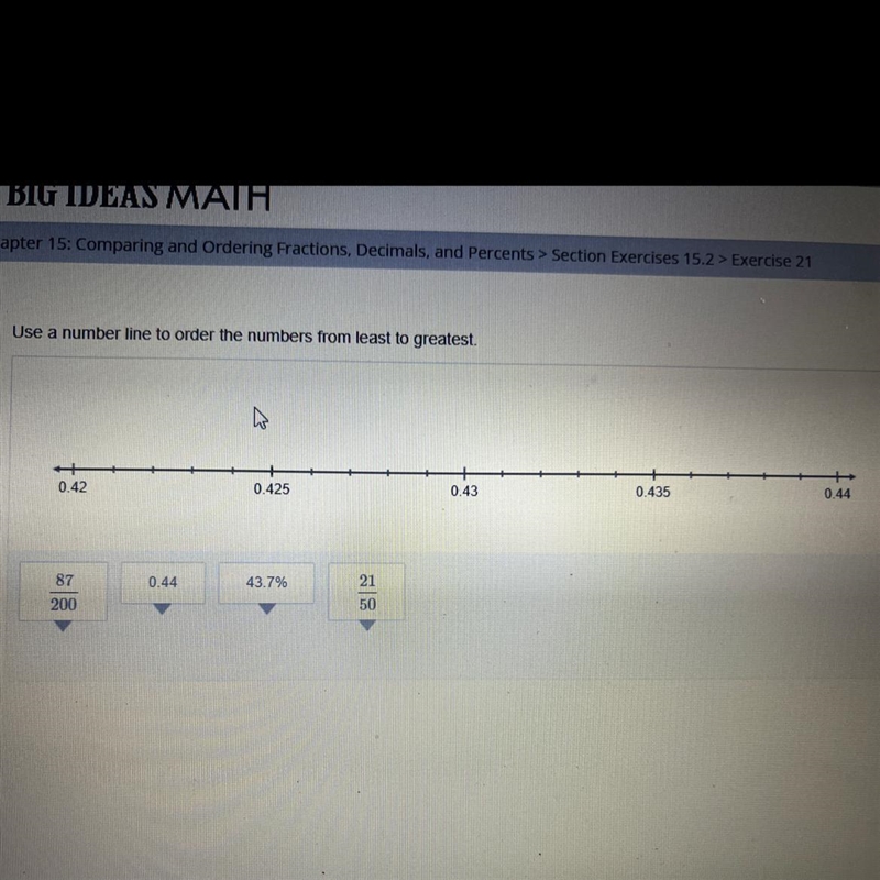 Order the numbers least to greatest.-example-1