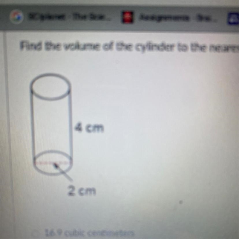 How do i find the volume to the nearest 1 decimal place?-example-1