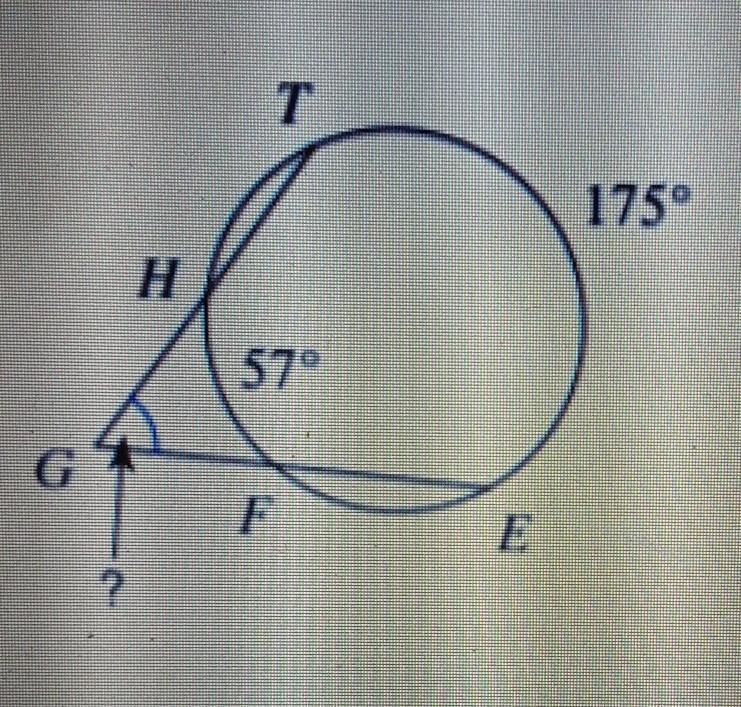 Find the value of the question mark. Assume that lines which appear tangent and tangent-example-1