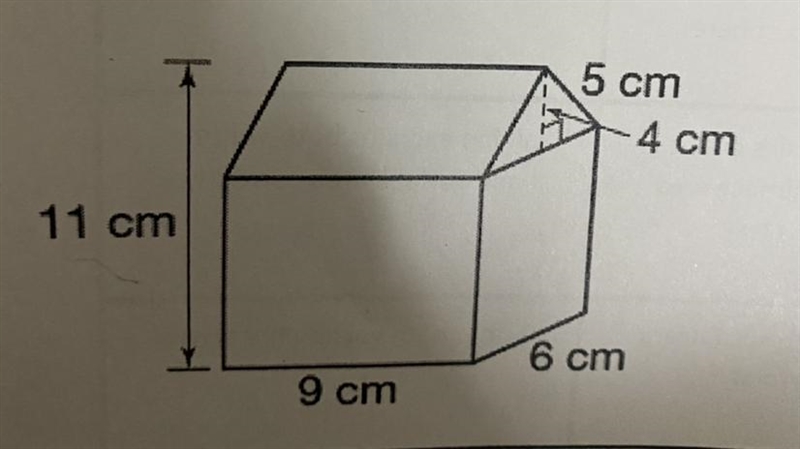 A toy house has the dimension as shown below. A hobbyist has a bottle of paint that-example-1