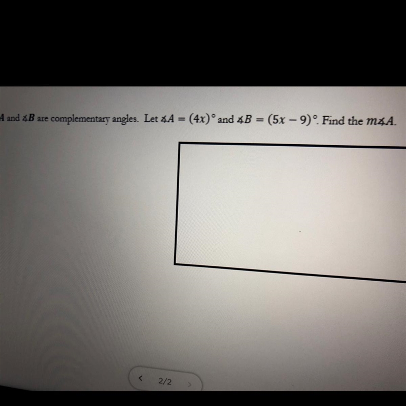 1. The ratio of the measures of two supplementary angles is 2:3.What is the measure-example-1