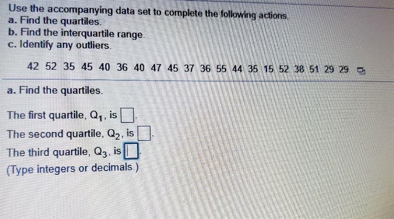 Use the data set to determine which statements are correct. Check all that apply. 35, 41, 18, 75, 36, 21, 62, 29, 154, 70 The-example-1