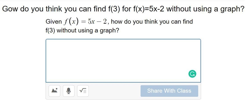 How do you think you can find f(3) without using a graph?-example-1