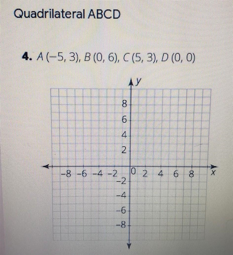 What is the shape of Quadrilateral ABCD? Trapezoid, Rhombus, Square or Rectangle ?-example-1