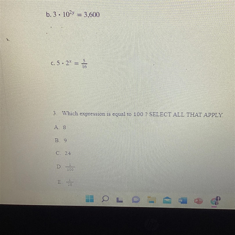 Solve the equations justify your response by showing mathematical steps-example-1