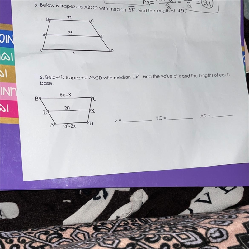 May I please get help with (5) and (6) I tried multiple times but still could not-example-1