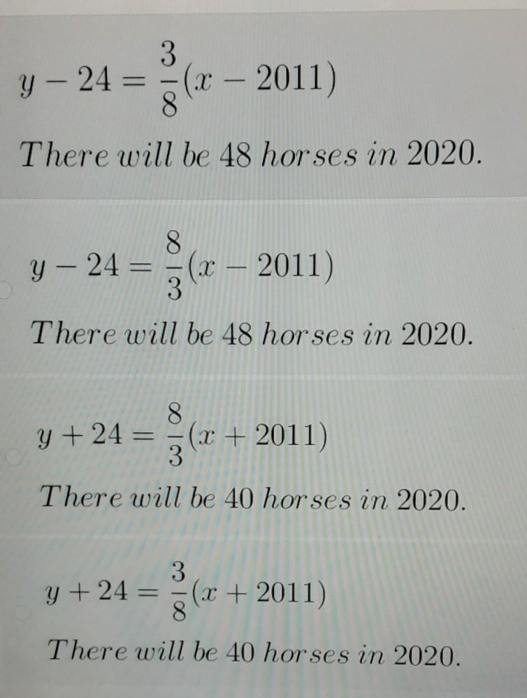 Nadia finds out that her favorite horse family population is increasing at a constant-example-1