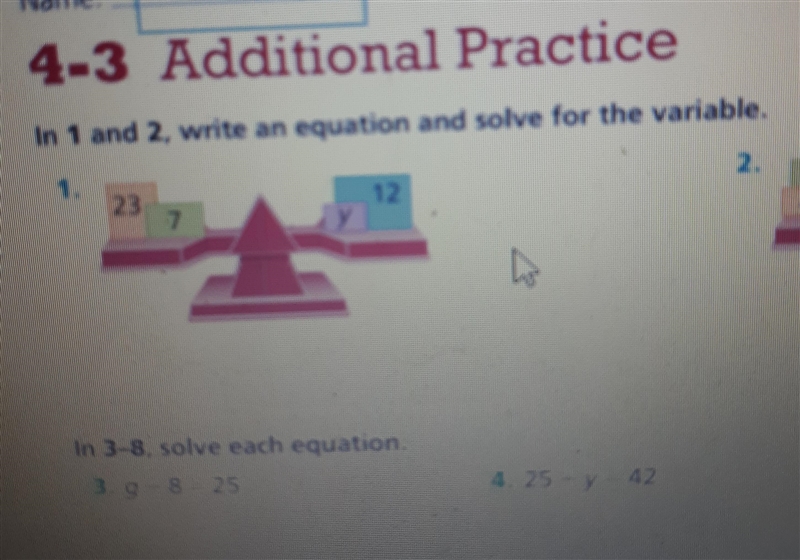 Write an equation and solve the variable.will send an image-example-1