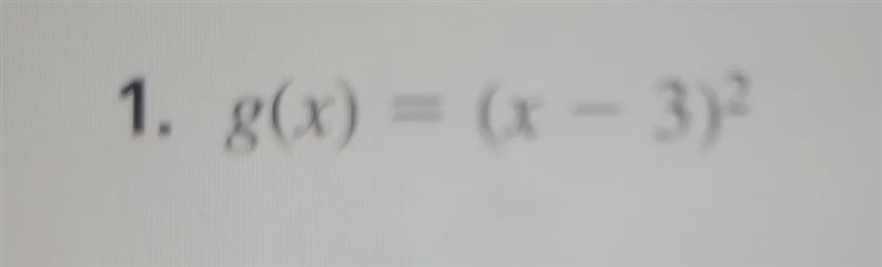 Describe the transformation of f(x)= x2 represented by g. then graph.-example-1