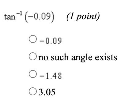 Use a calculator to find the value of the inverse function in radians.see image-example-1