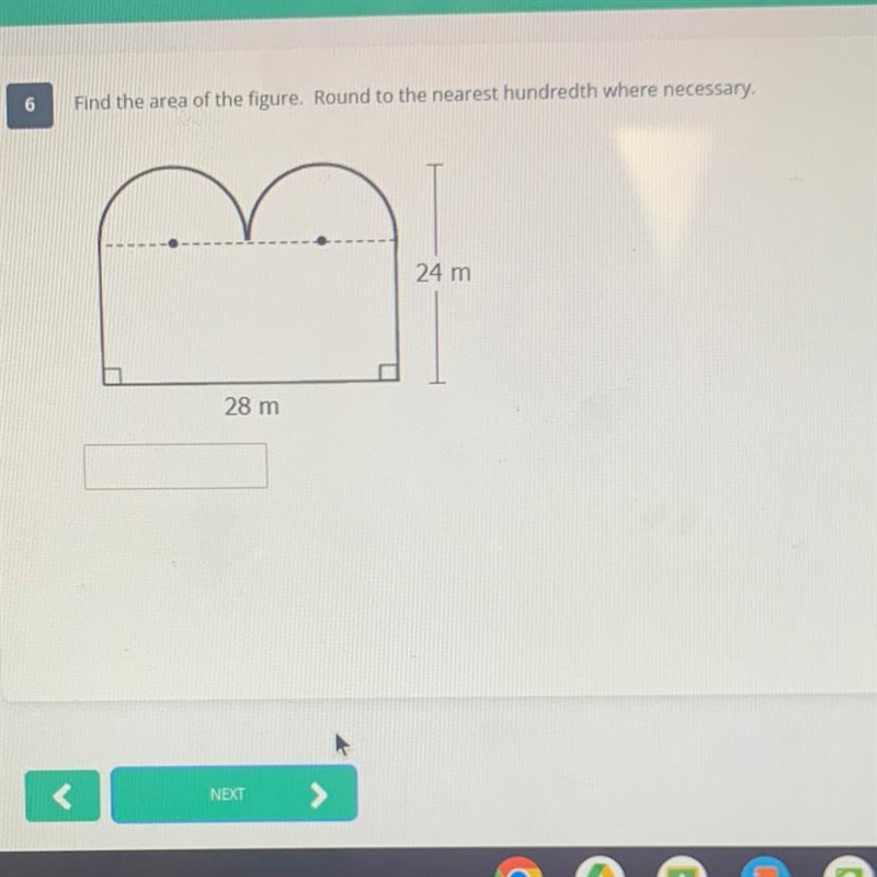 Find the area of the figure. Round to the nearest hundredth where necessary. 24 m-example-1