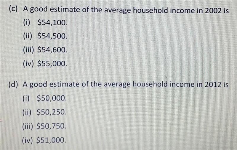 (e) Use the estimates from (c) and (d) to calculate the relative change in the average-example-2