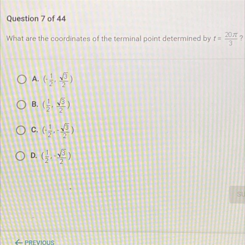 What are the coordinates of the terminal determined by t = 20 3-example-1