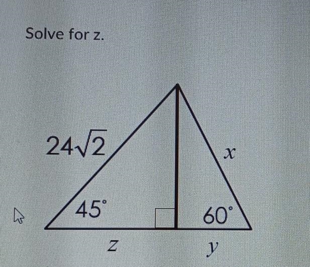 Please help. Solve for Z?​-example-1