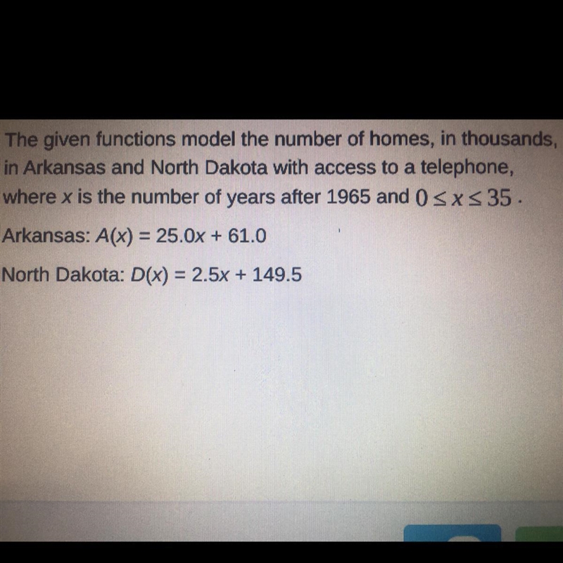 According to the model, which of the following is the predicted number of homes, in-example-1