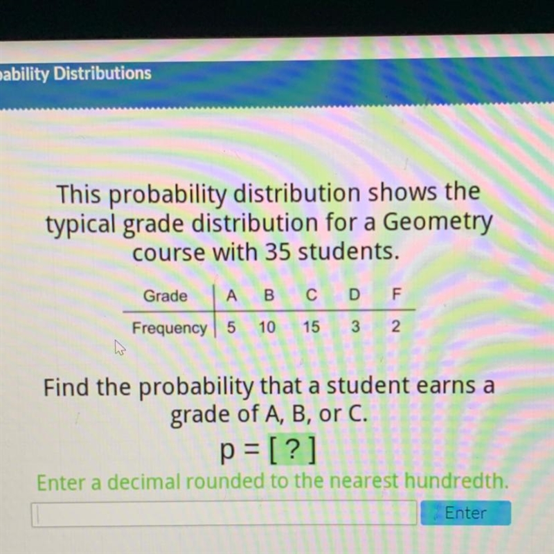 Us This probability distribution shows the typical grade distribution for a Geometry-example-1